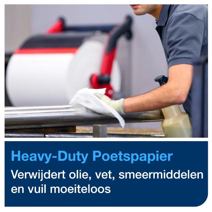 Tork 473382 Heavy-Duty Poetspapier Wit W1/2, multifunctioneel, 2 x 350 vellen (473382)