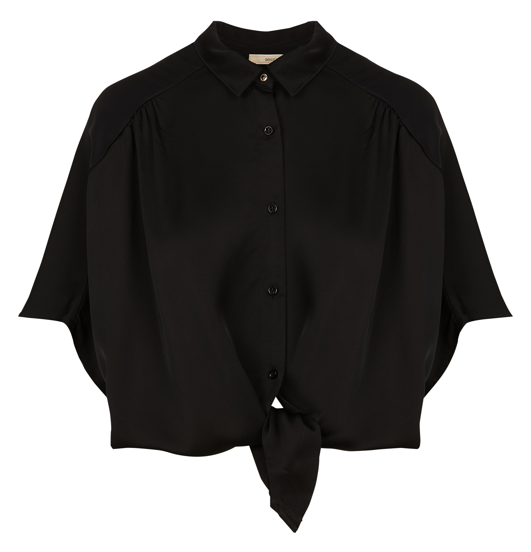 ALFASSA NIGHT - Chemise droite col classique | Noir
