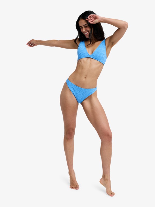 Paradise Wave Elongated Tri Haut de bikini triangle Bleu Femme