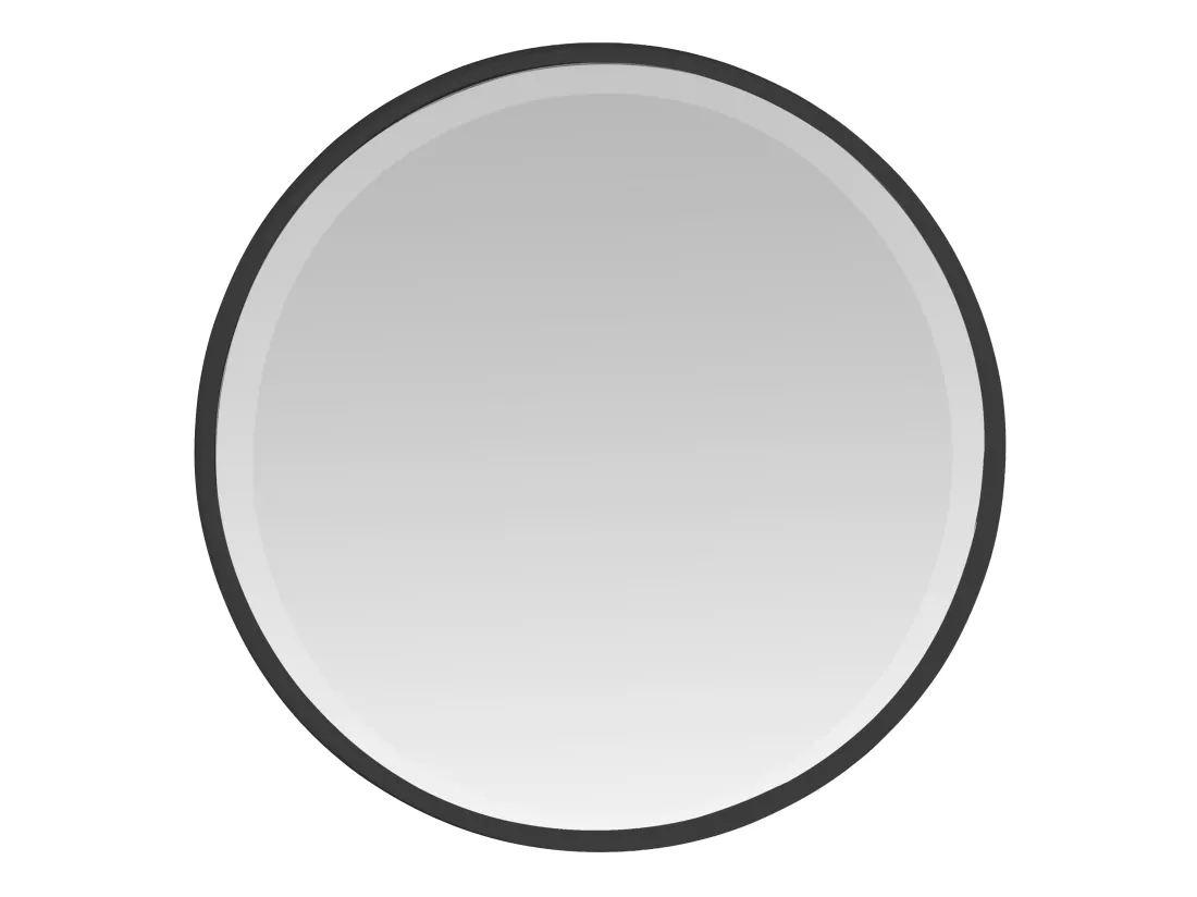Miroir biseauté rond à bords larges 34x34x4cm