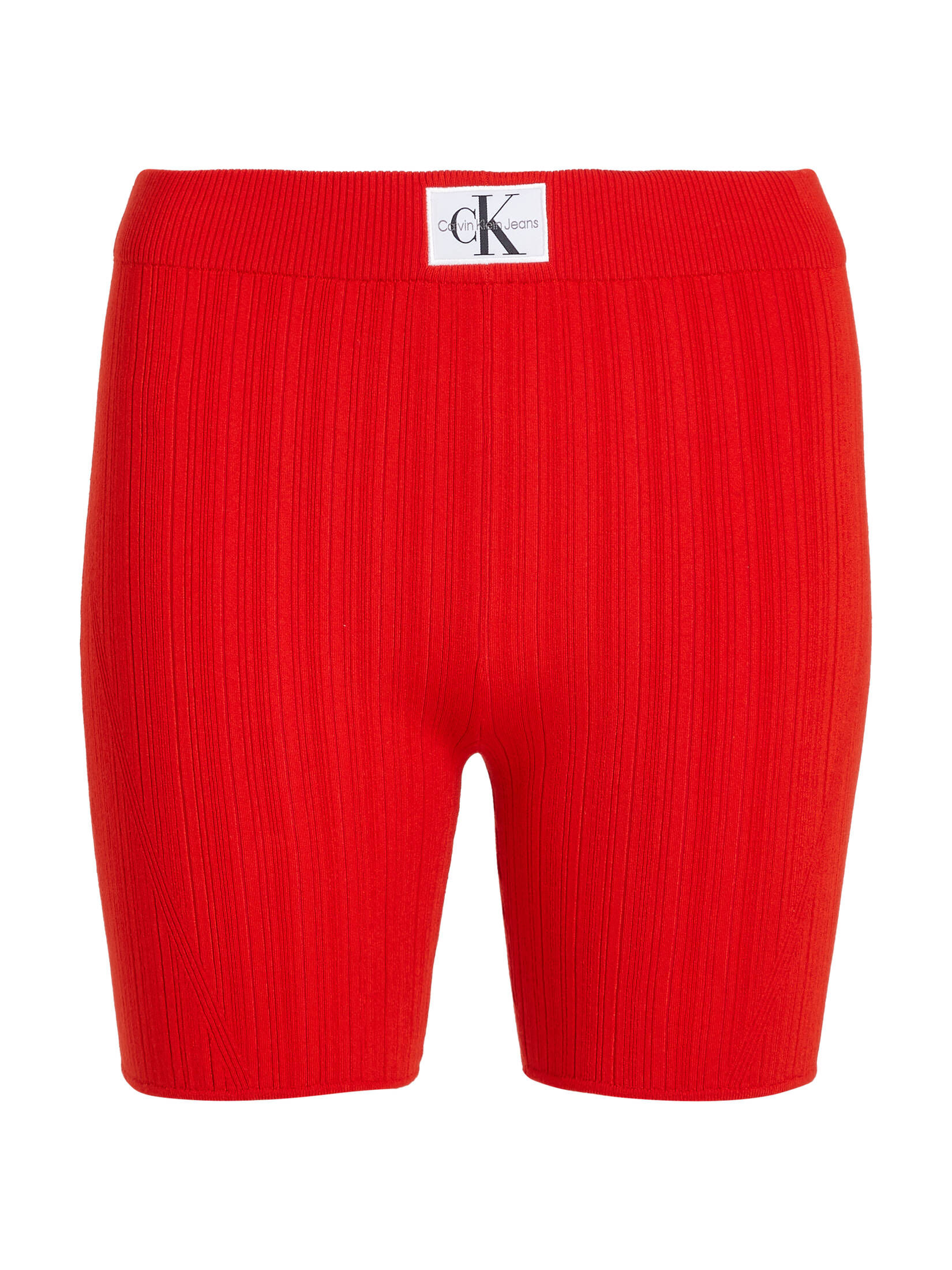 CALVIN KLEIN JEANS| Damen Rippstrick-Shorts mit Lyocell