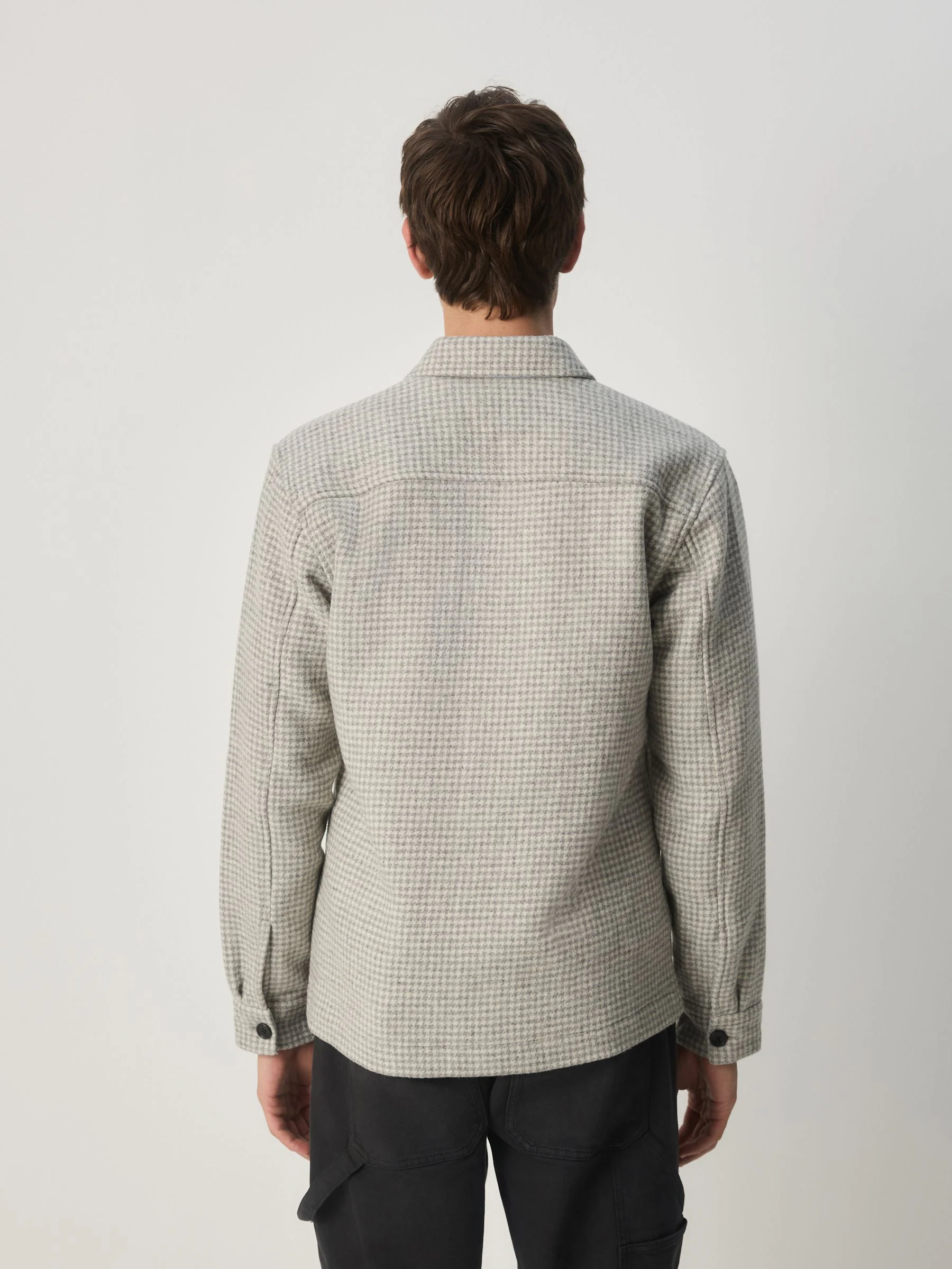 Grijs - Houndstooth Check Shacket
