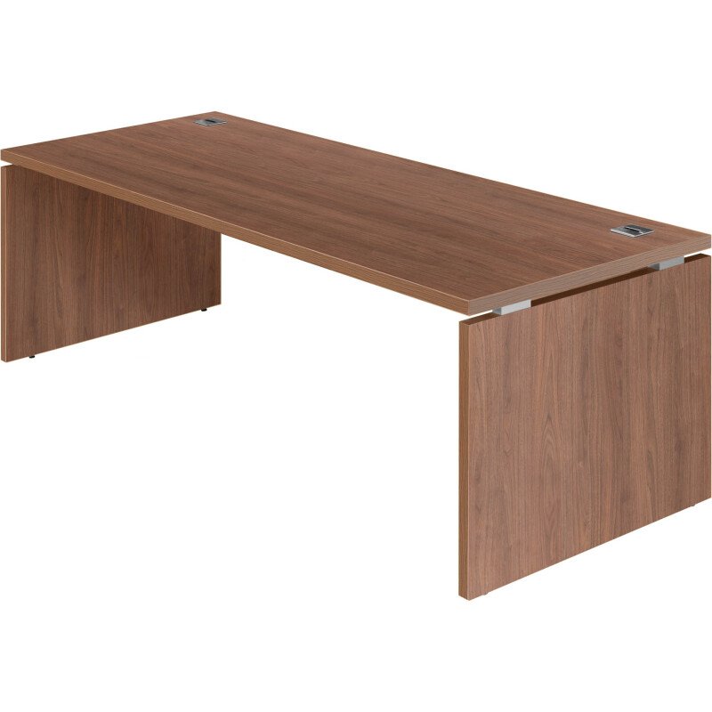 Bureau droit Direction Bruneau Shiny piètement plein bois