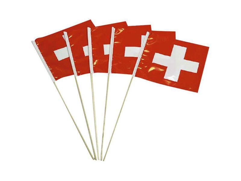 Haushaltsware Partyfähnchen Schweizerkreuz, 5er Pack 1. August / Schweizer Kreuz
