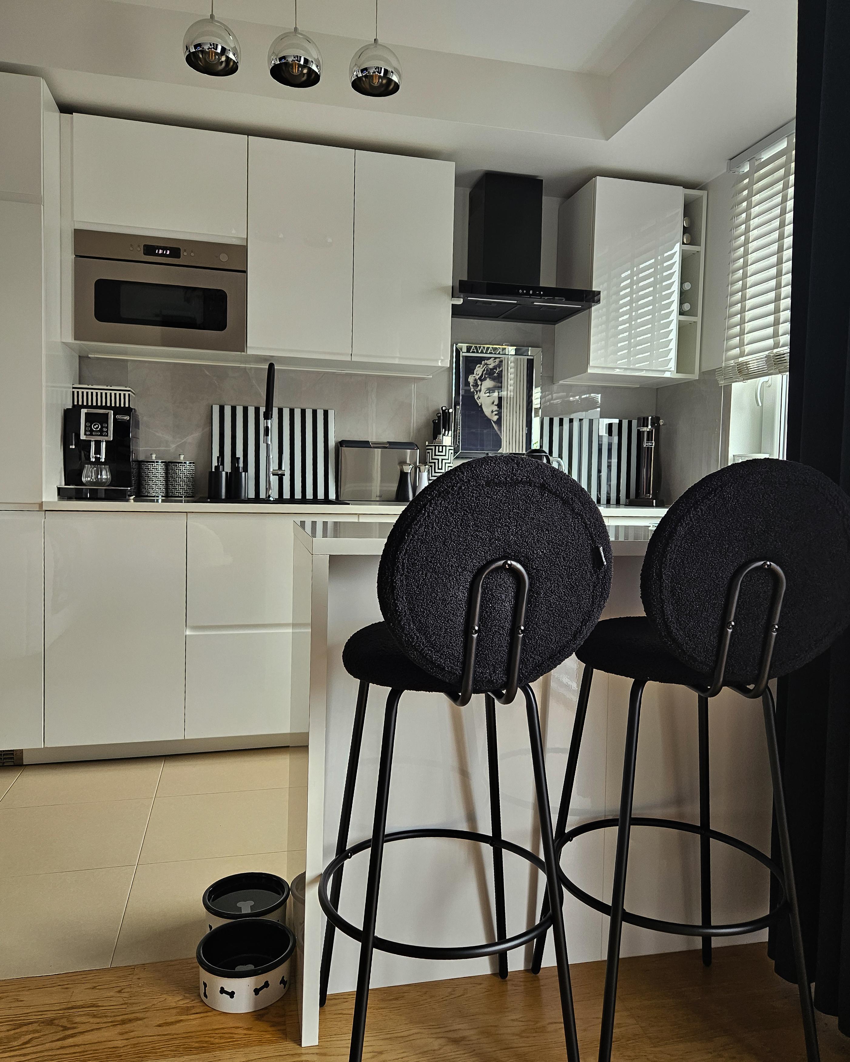 Set van 2 barstoelen EMERY Bouclé Zwart
