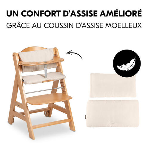 Chaise haute Beta+ avec accessoires - Bois - HAUCK