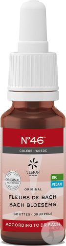 Fleurs de Bach Bio Colère N46 Gouttes Flacon Compte-Gouttes 20ml
