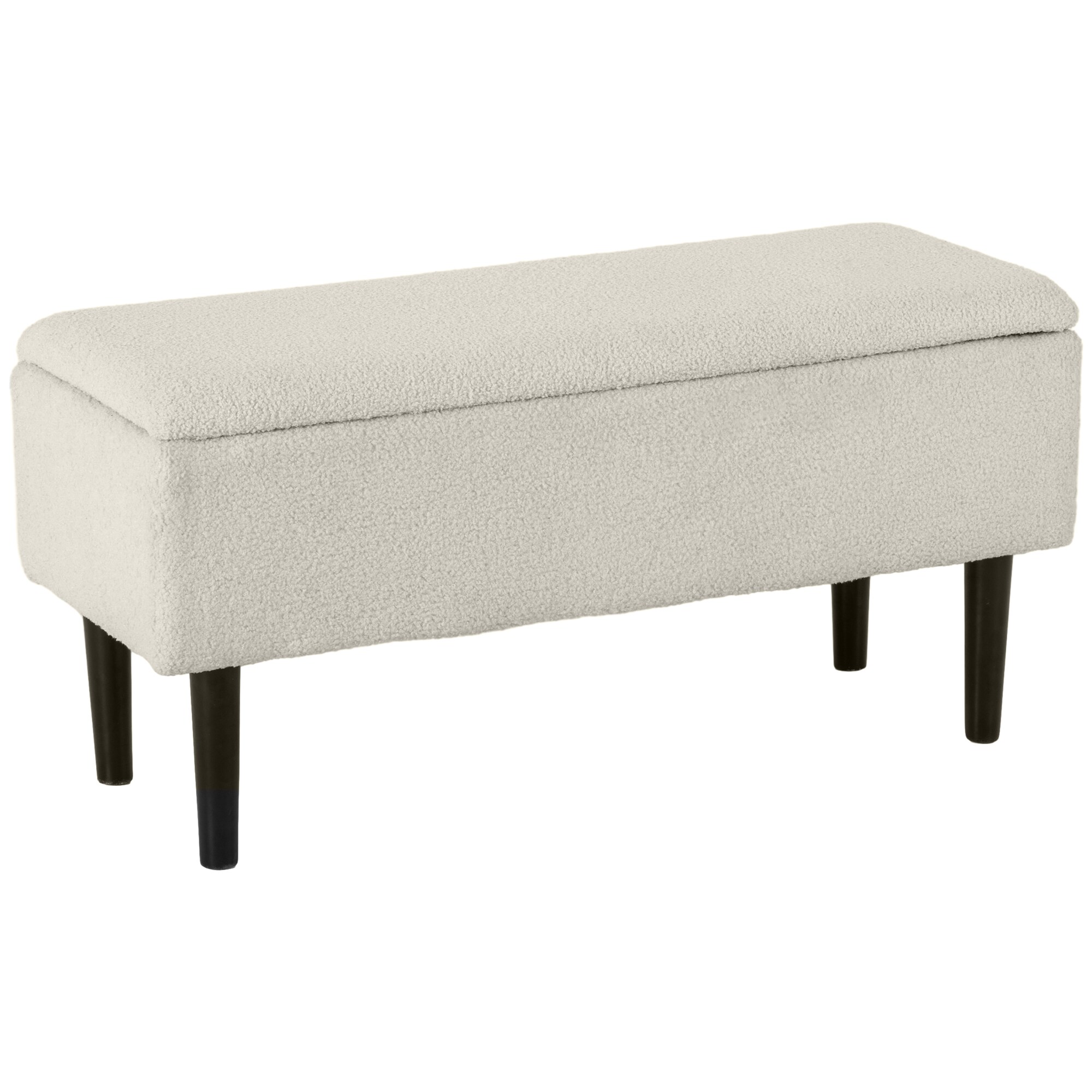HOMCOM Sitzbank mit Stauraum weiß 95L x 38B x 45H cm