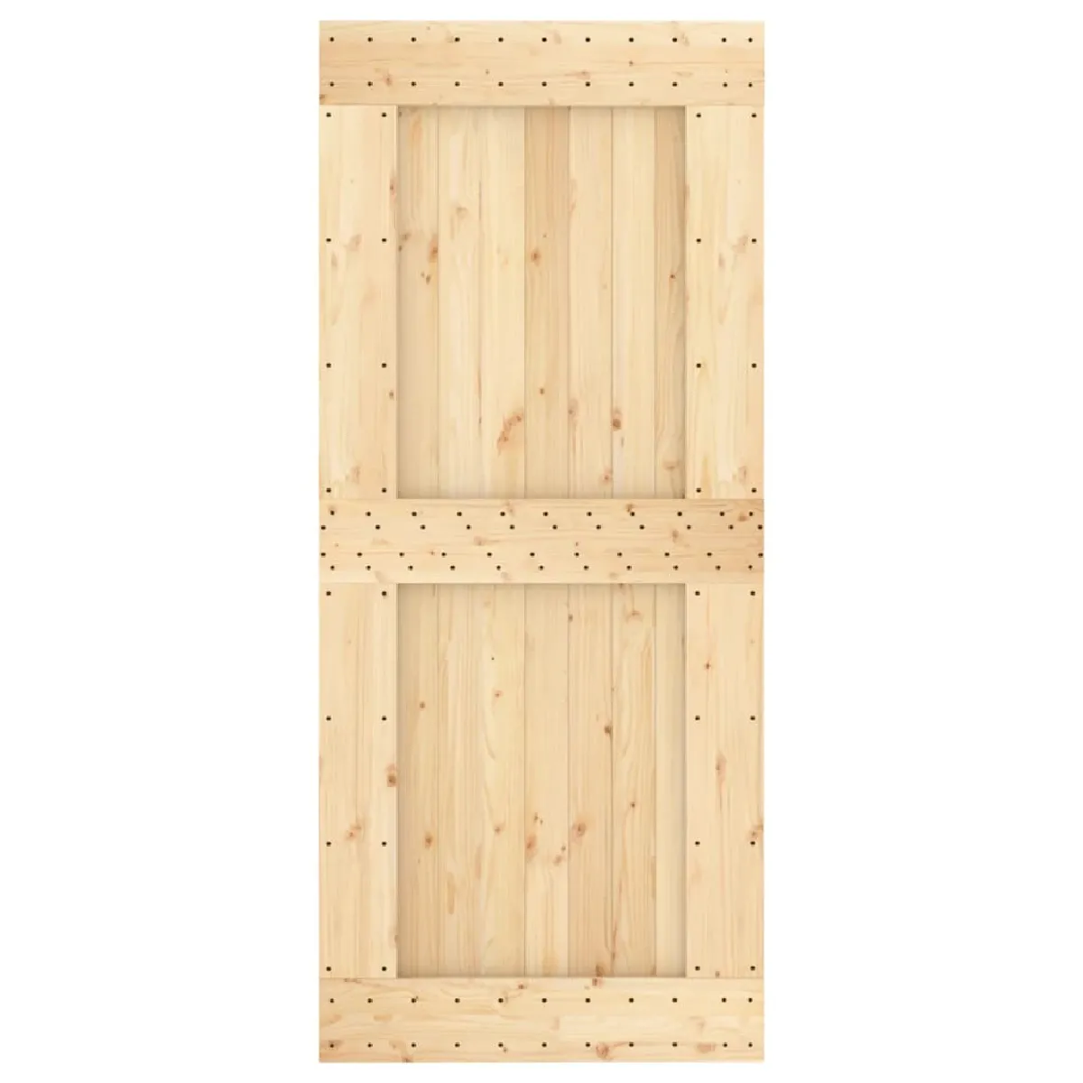 vidaXL Porte coulissante en pin massif - 90x210 cm