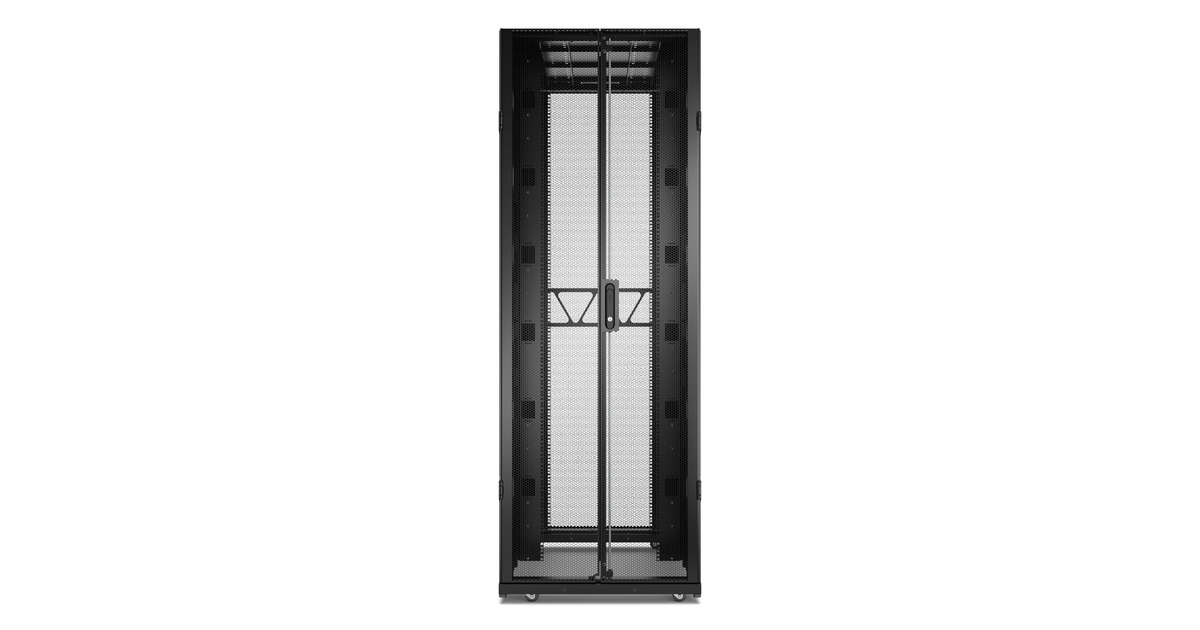 APCNetShelter SX Gen 2 AR3355B2, 45U server rack  (Zwart/groen, 75(b) x 212,4(h) x 120(d) cm, met zijkanten)