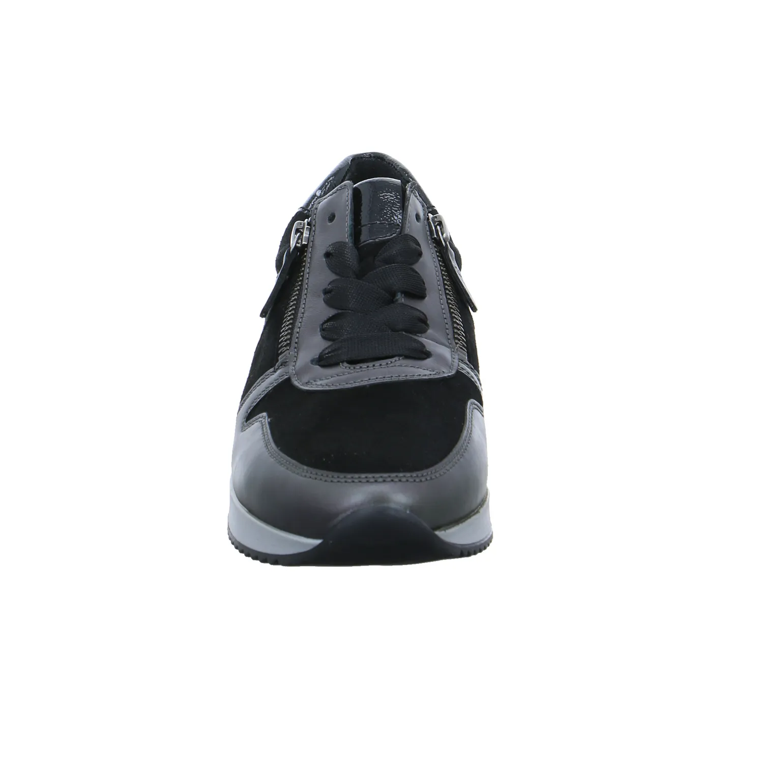 GABOR Sneaker Schwarz Leder  mit Wechselfussbett