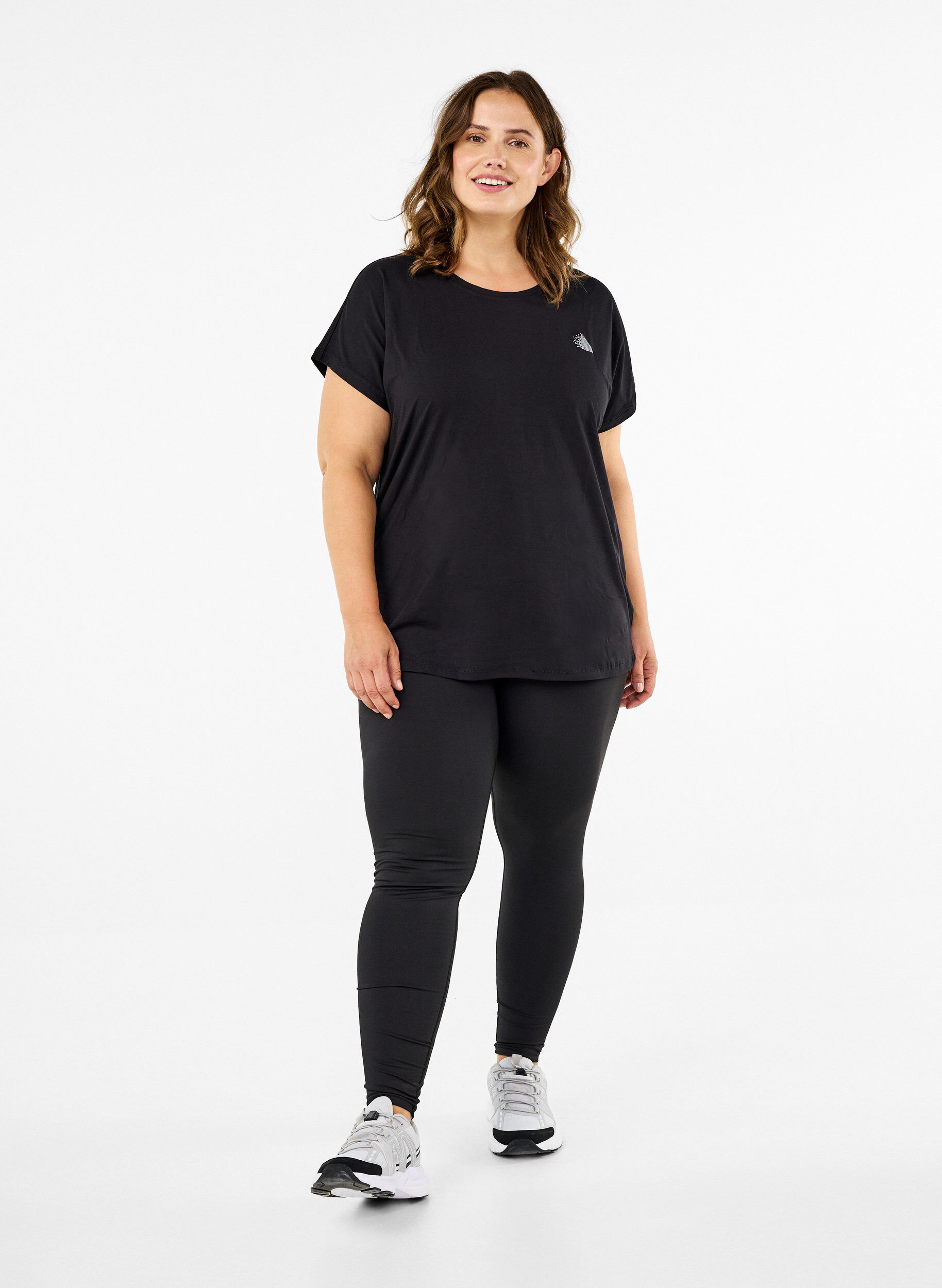 Ensfarvet trænings t-shirt