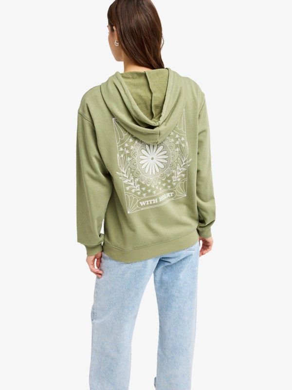 Surf Stoked Terry Vint Sweat à capuche Vert Femme