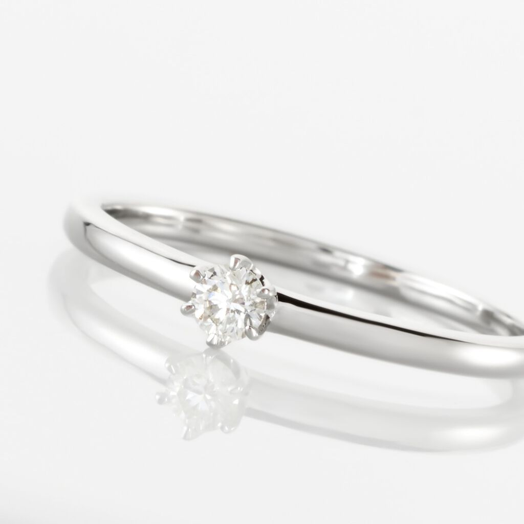 Solitaire  Natalia Platine Blanc Diamant