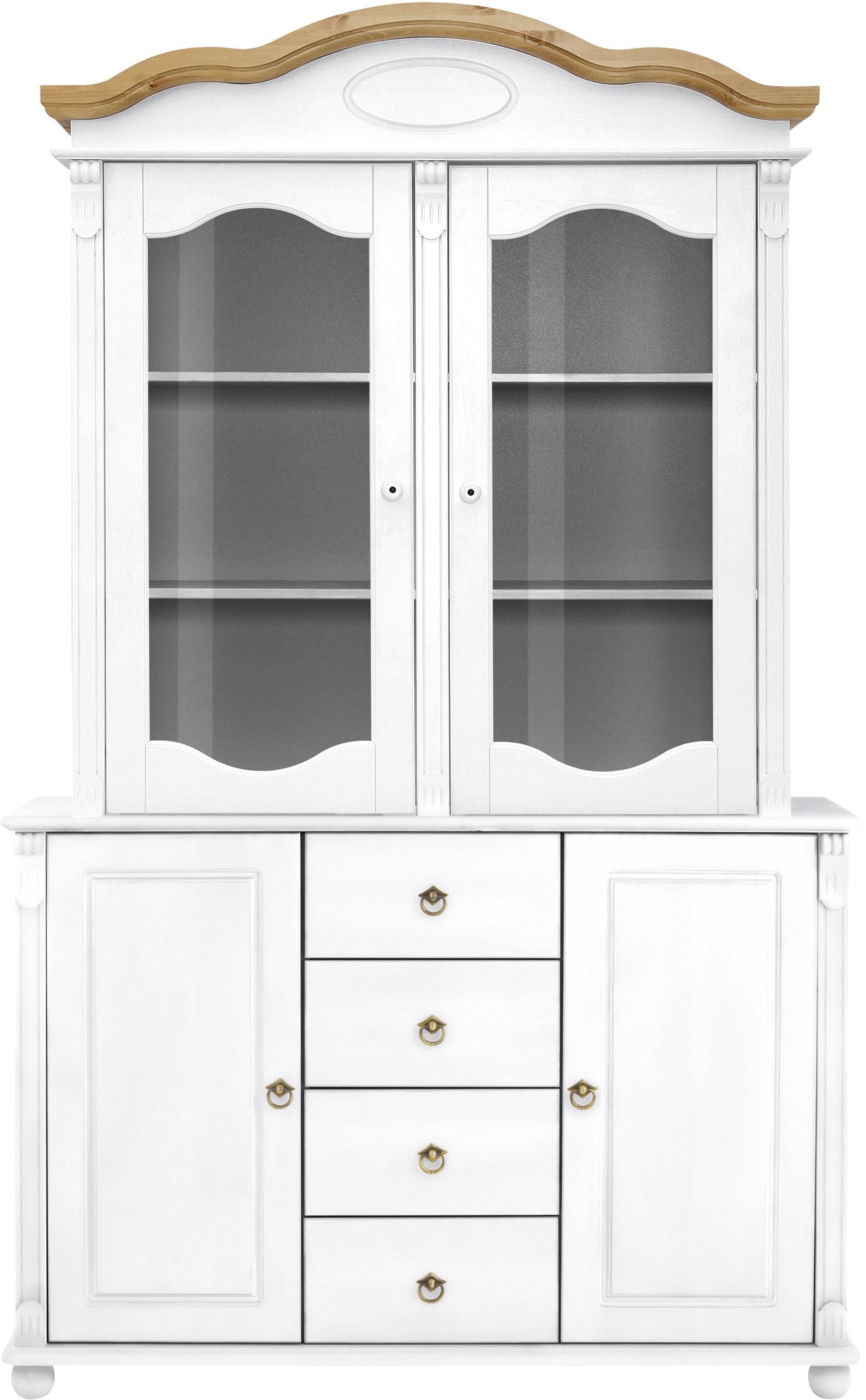 Home affaire Aufsatzschrank »Tessin« Vitrinen-Aufsatz, Breite 115 cm, aus massiver Kiefer, FSC®