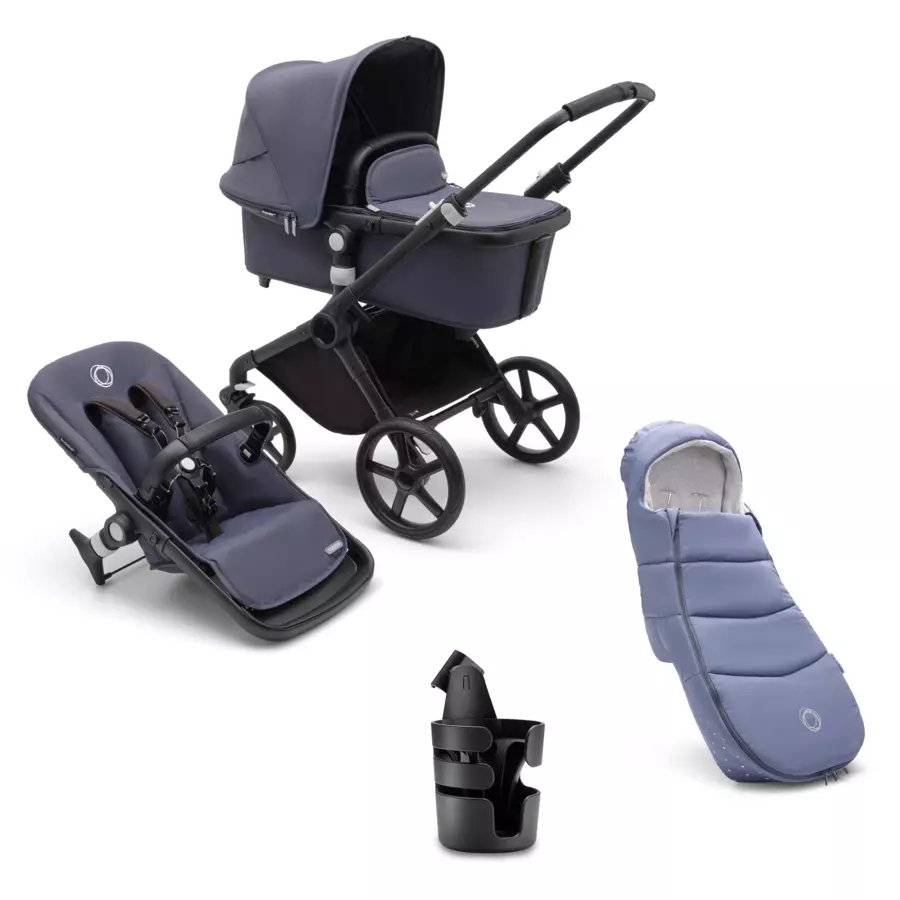 bugaboo Kinderwagen Fox Cub Complete BlackStormy Blue