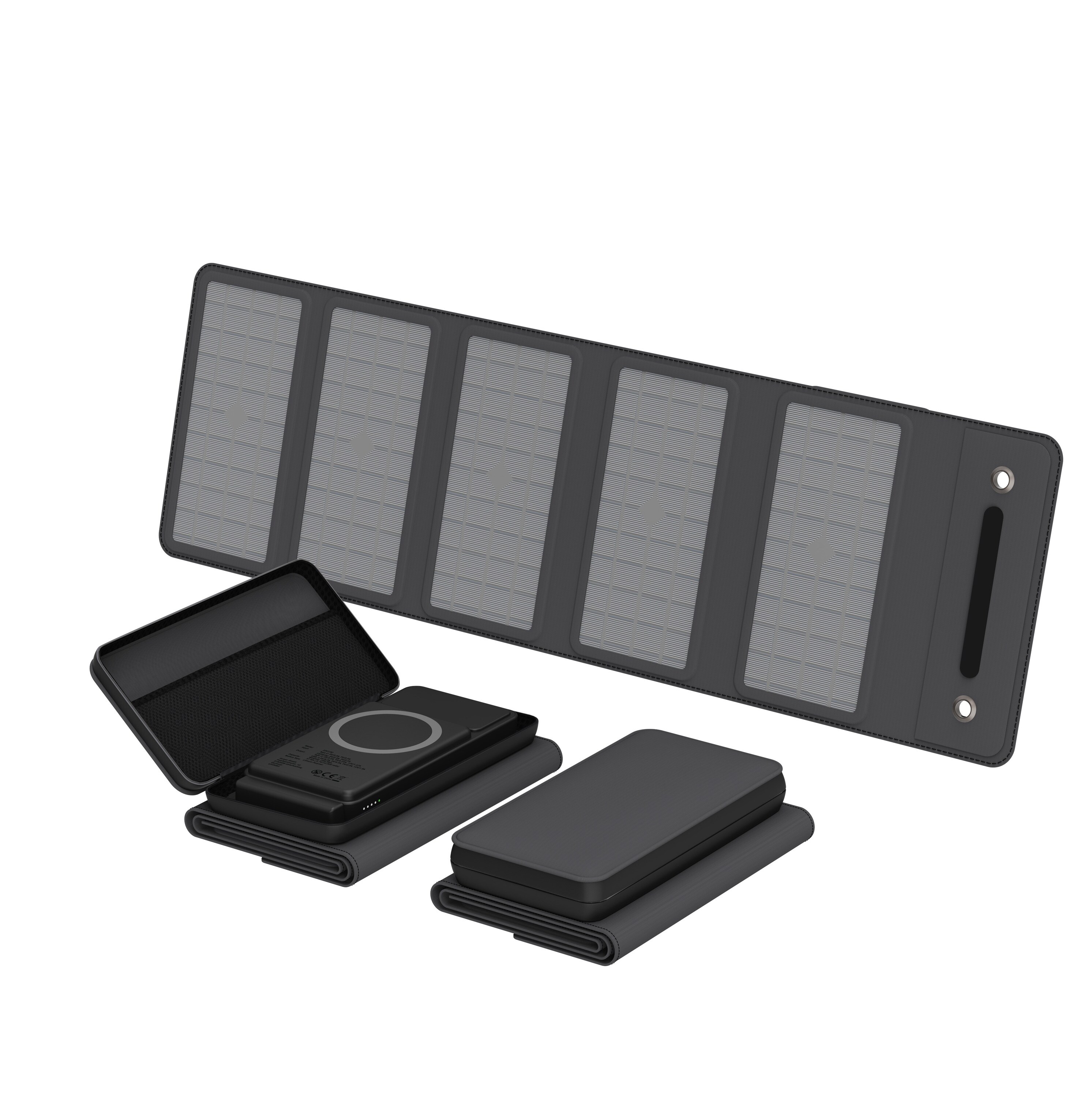 Xlayer Powerbank Solar 15W 10.000 mAh Wireless Solarpanel externes Ladegerät