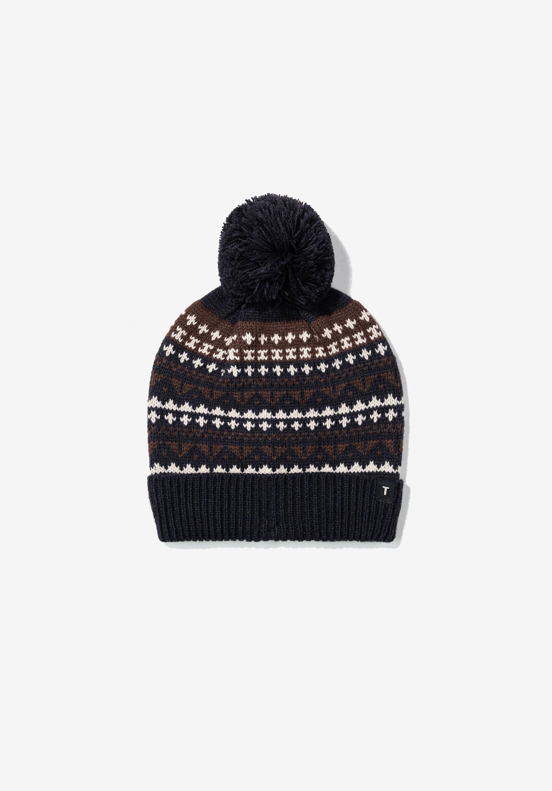 Gorro Estampado com Pompom