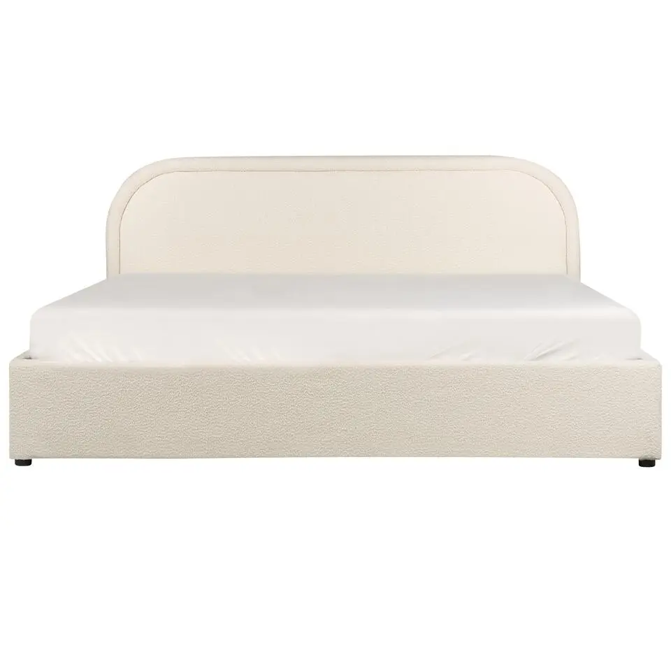 QUILLIEN - Bed met opbergruimte - Beige - 180 x 200 cm - Polyester