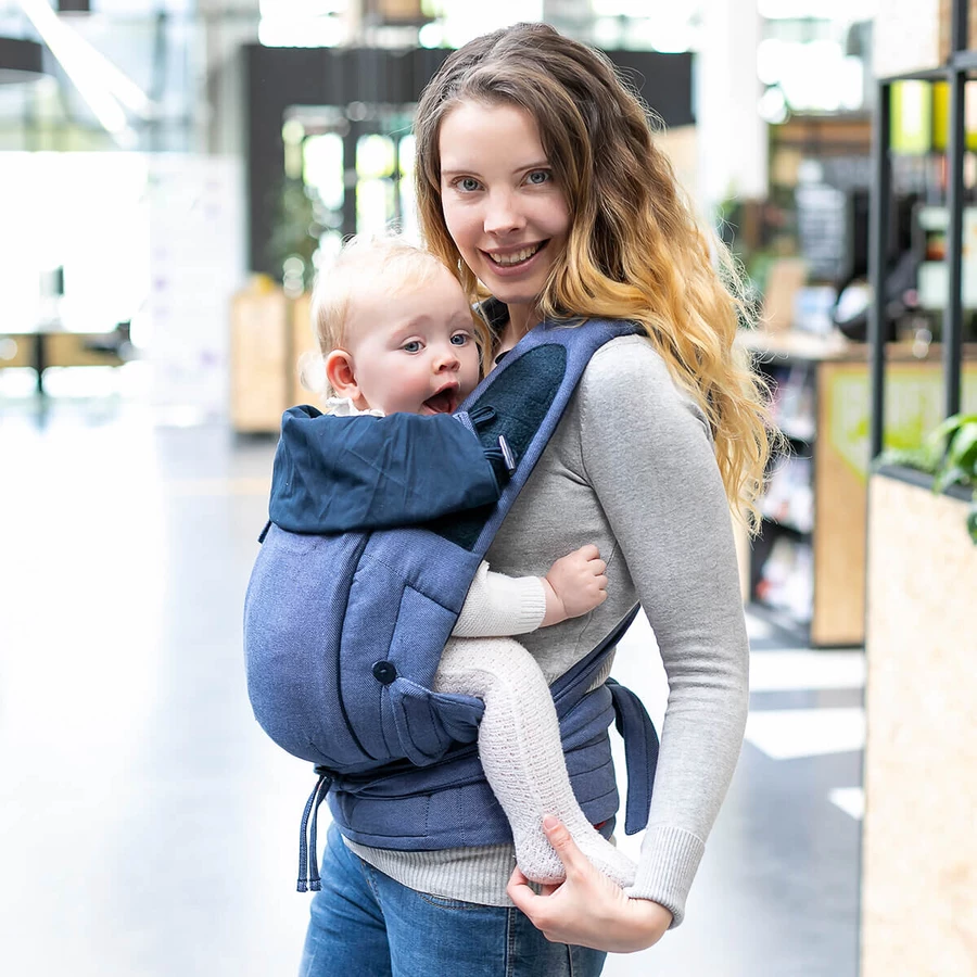 Hoppediz Babytrage Bondolino blau-melange