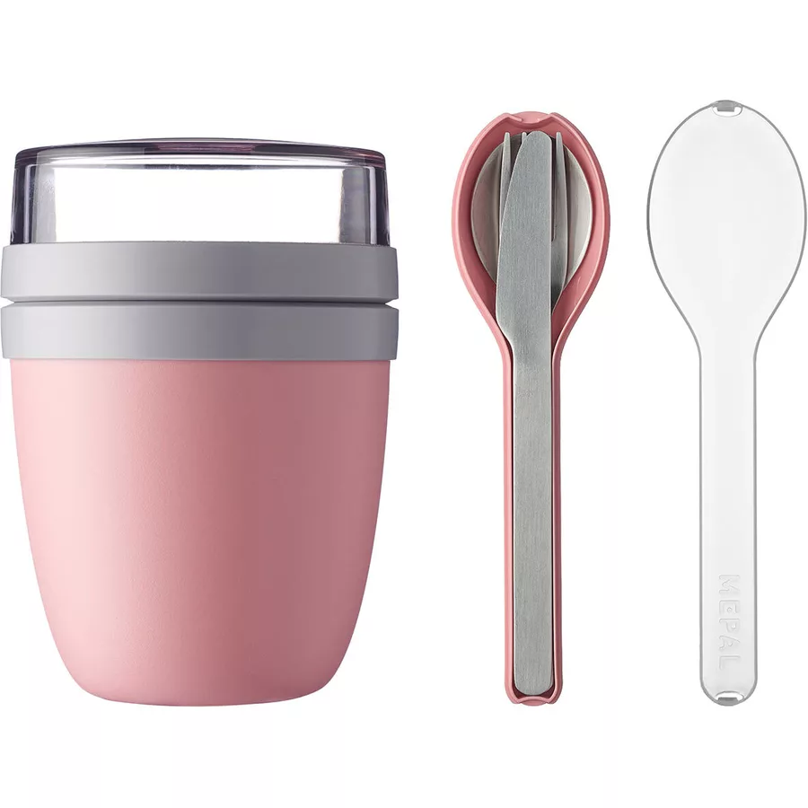 Mepal Lunchpot mit Besteckset Ellipse 500 + 200 ml 4er Set pink