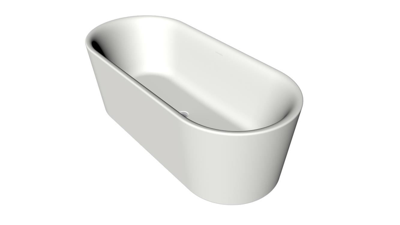 Xenz Friso vrijstand bad acryl 180x80x60cm met badvulcombinatie wit glans