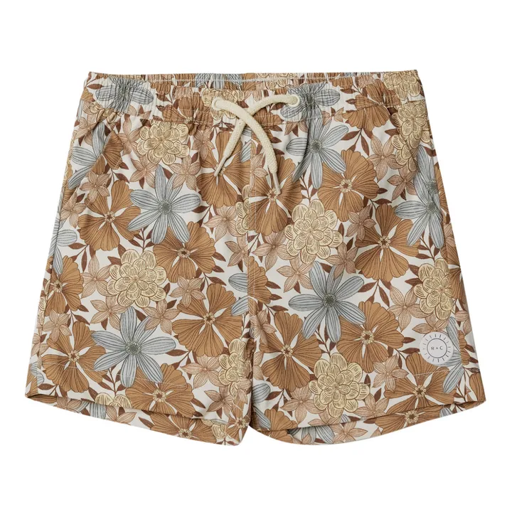 Rylee + Cru Short de Bain Fleuri | Camel