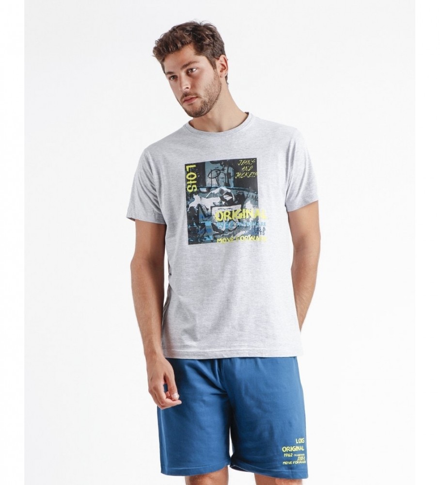 Lois Pijama Neon Skate cinza