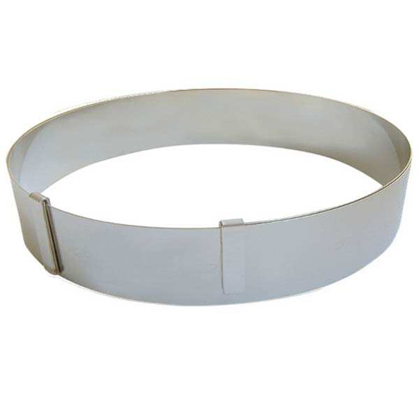 Cercle à pâtisserie extensible en inox ressort