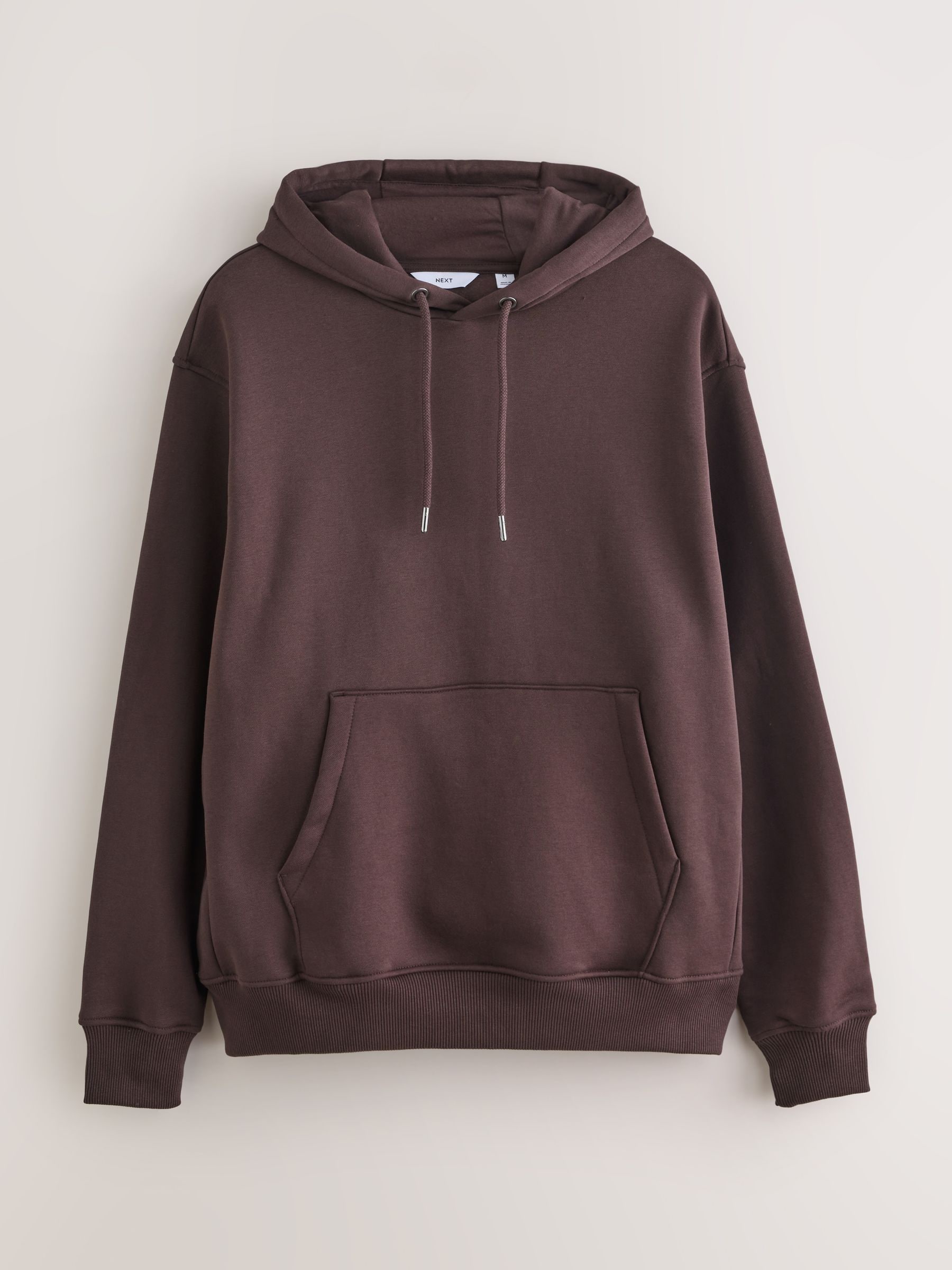 Chocoladebruin - Normale Pasvorm - Zwaargewicht Cotton Rich Jersey Hoodie