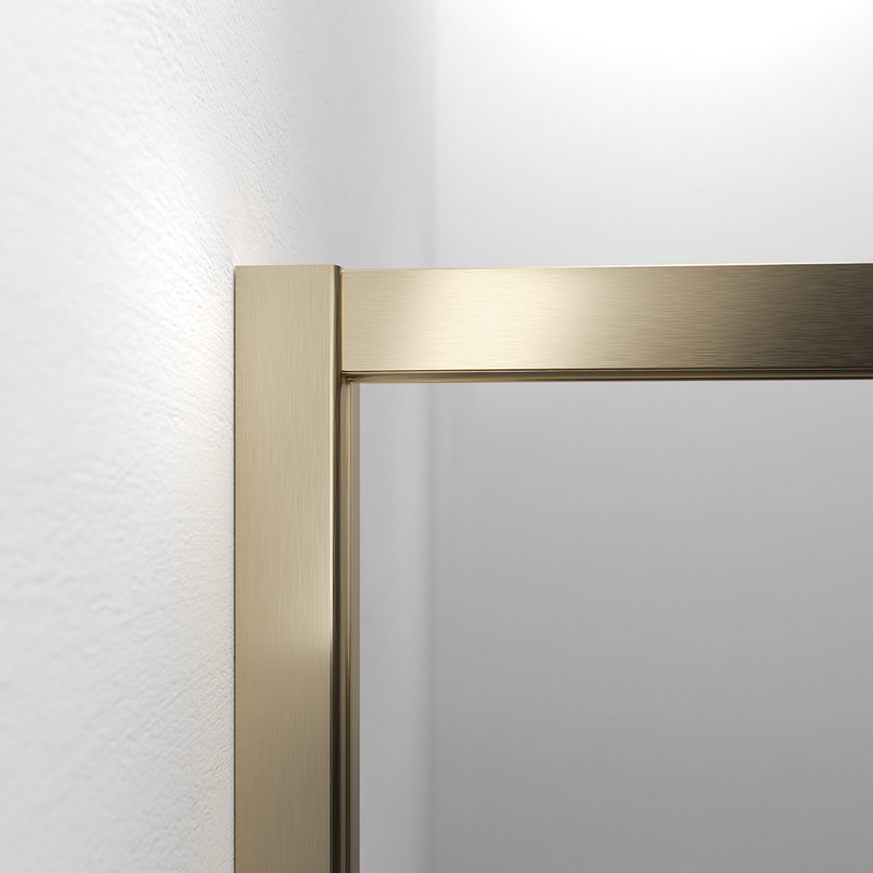 Sealskin Contour inloopdouche type A3 118x200 cm, 6 mm helder veiligheidsglas met antikalklaag geborsteld goud