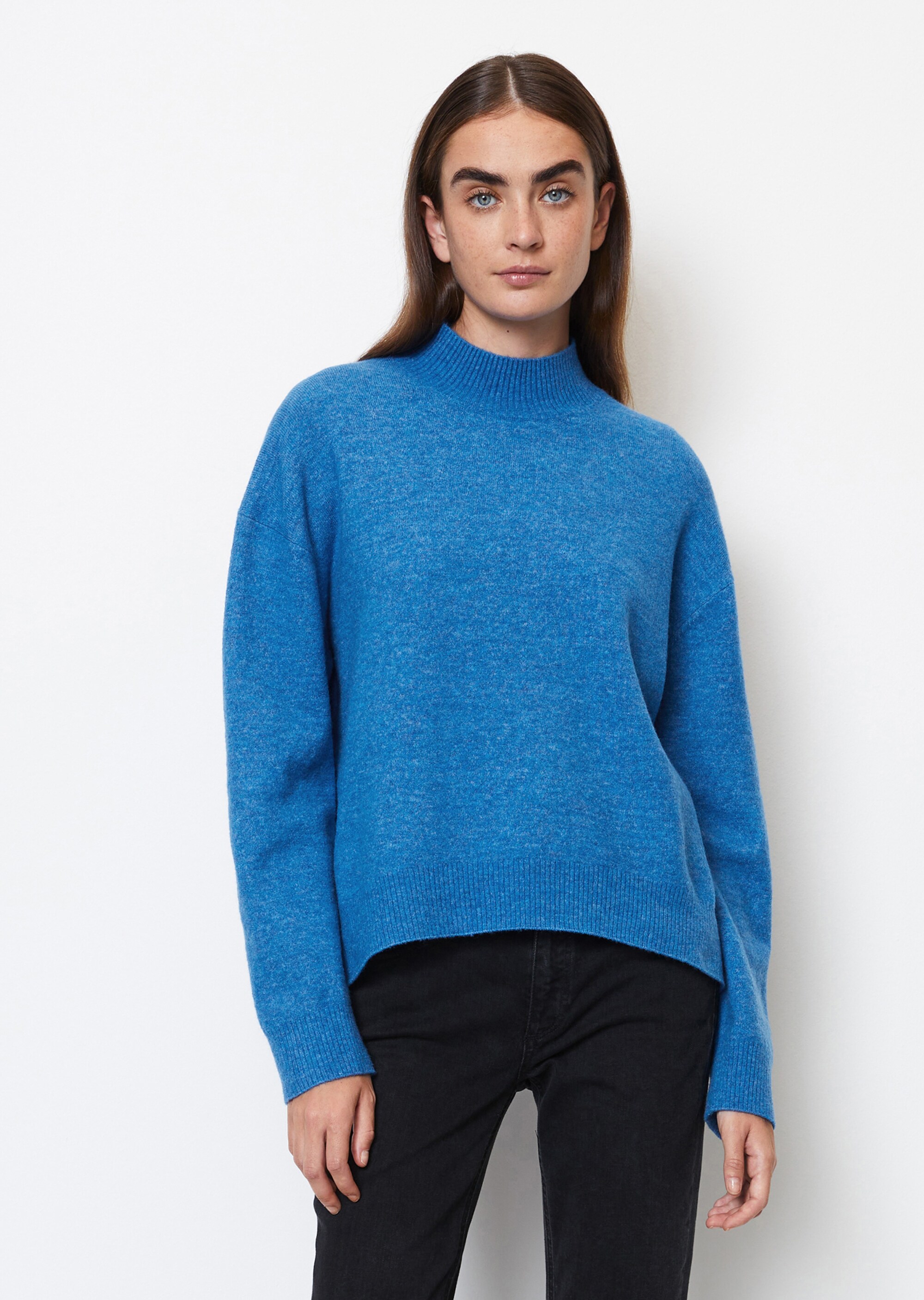 Strickpullover regularaus softem Schurwolle-Mix