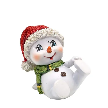 Sigro Polyresin Schneekinder mit Mütze und Schal, 1 Stück, 4-fach sortiert