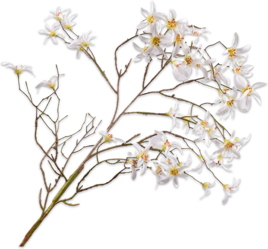Silk-Ka kunstbloem Forsythia wit 101 cm