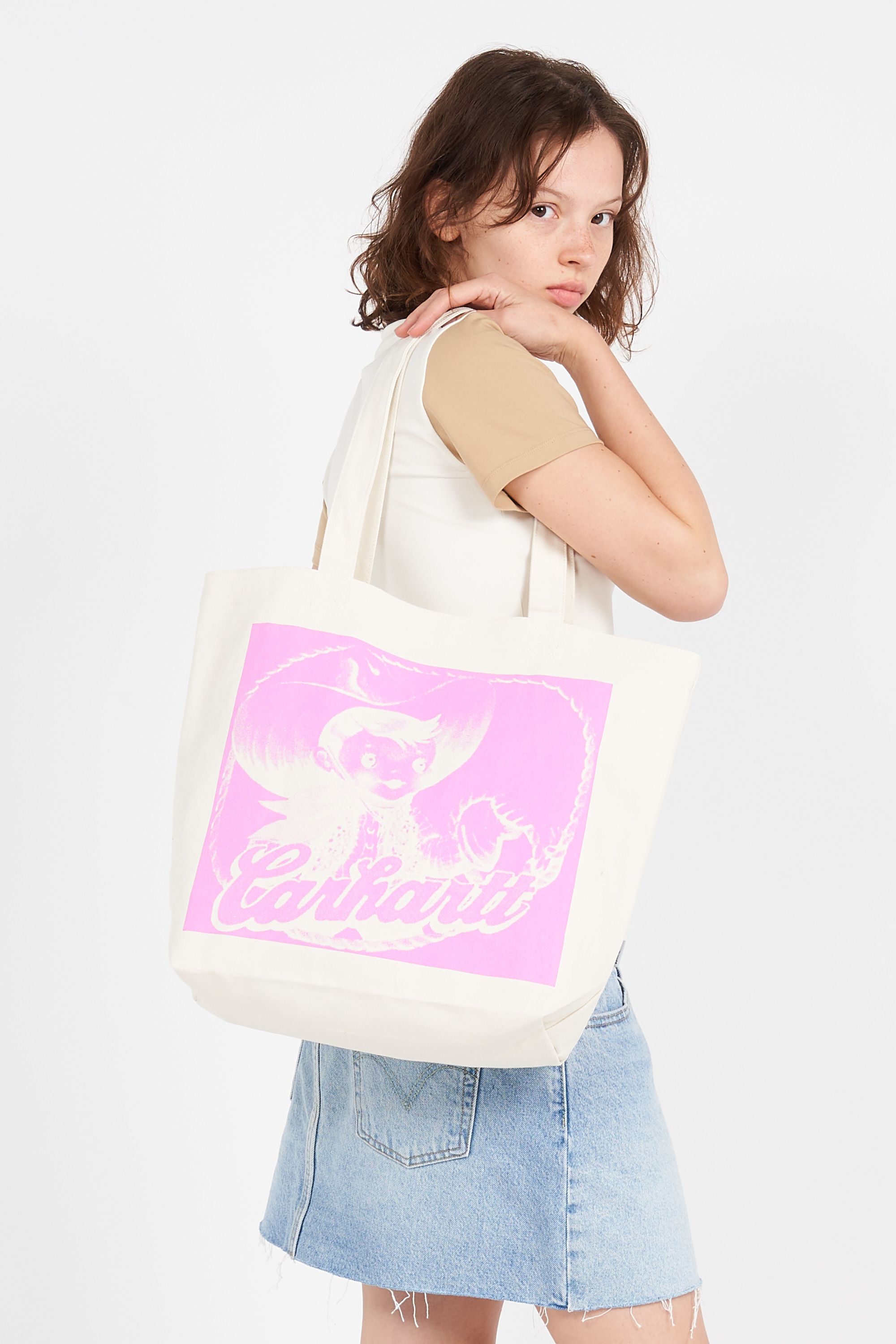 CARHARTT WIP sac shopping Canvas Graphic Tote Blanc