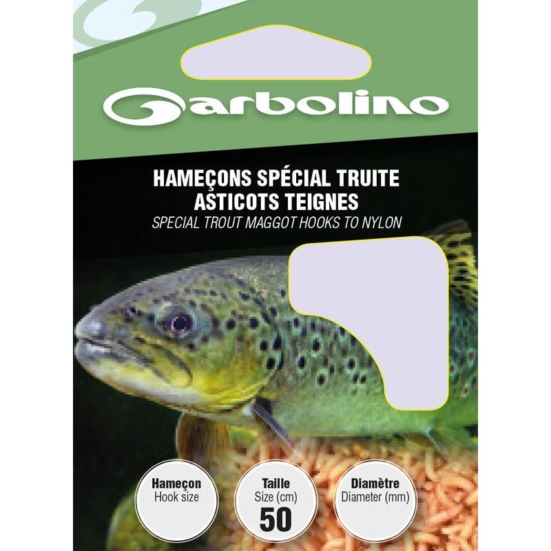 Hamecon Monte Garbolino Special Truite Asticots Teignes - Par 10