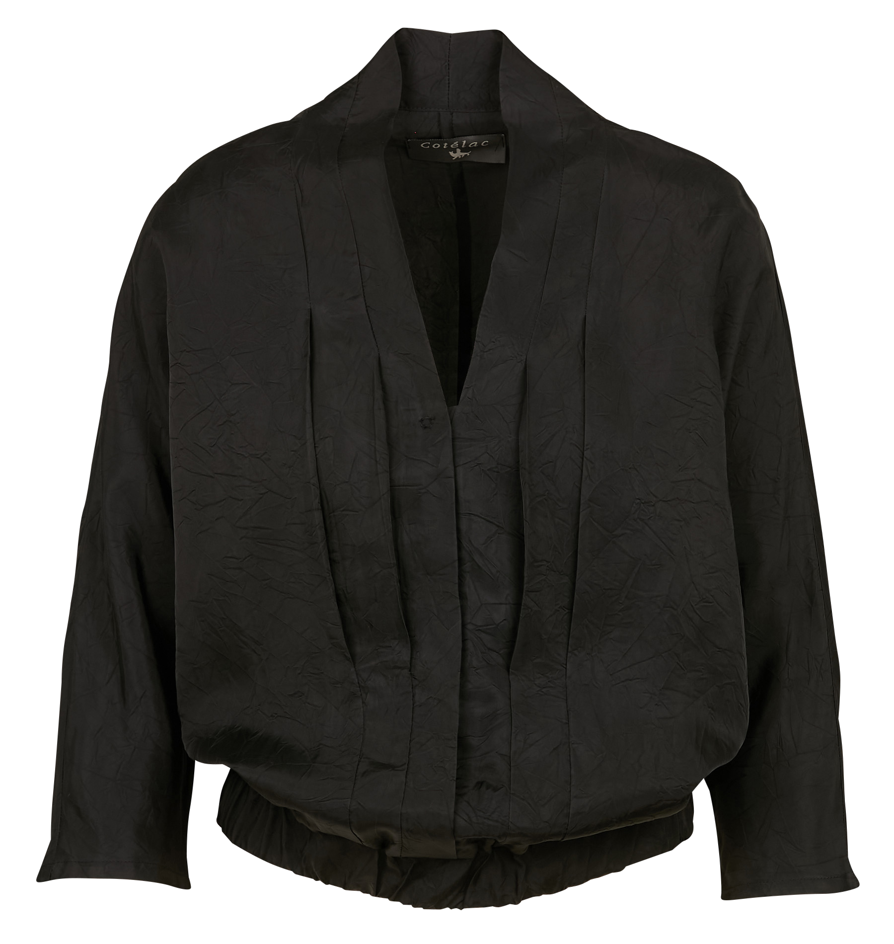 Blouse col V | Noir
