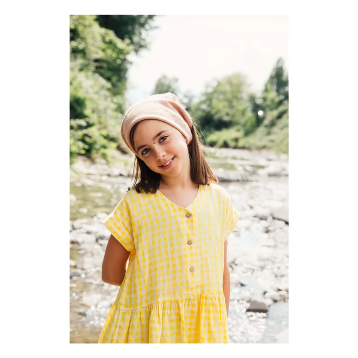 Matona Robe Vichy Lin | Jaune
