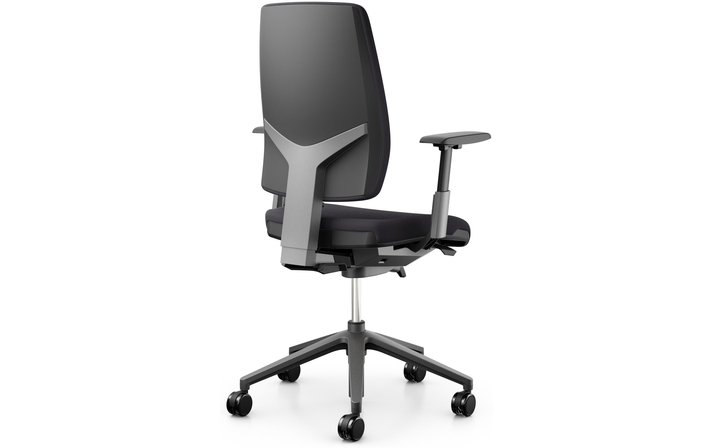 Bürostuhl 68 mit Polsterrücken und Armlehnen, Charcoal<br>Klassischer Arbeitsstuhl ideal für aktives Sitzen