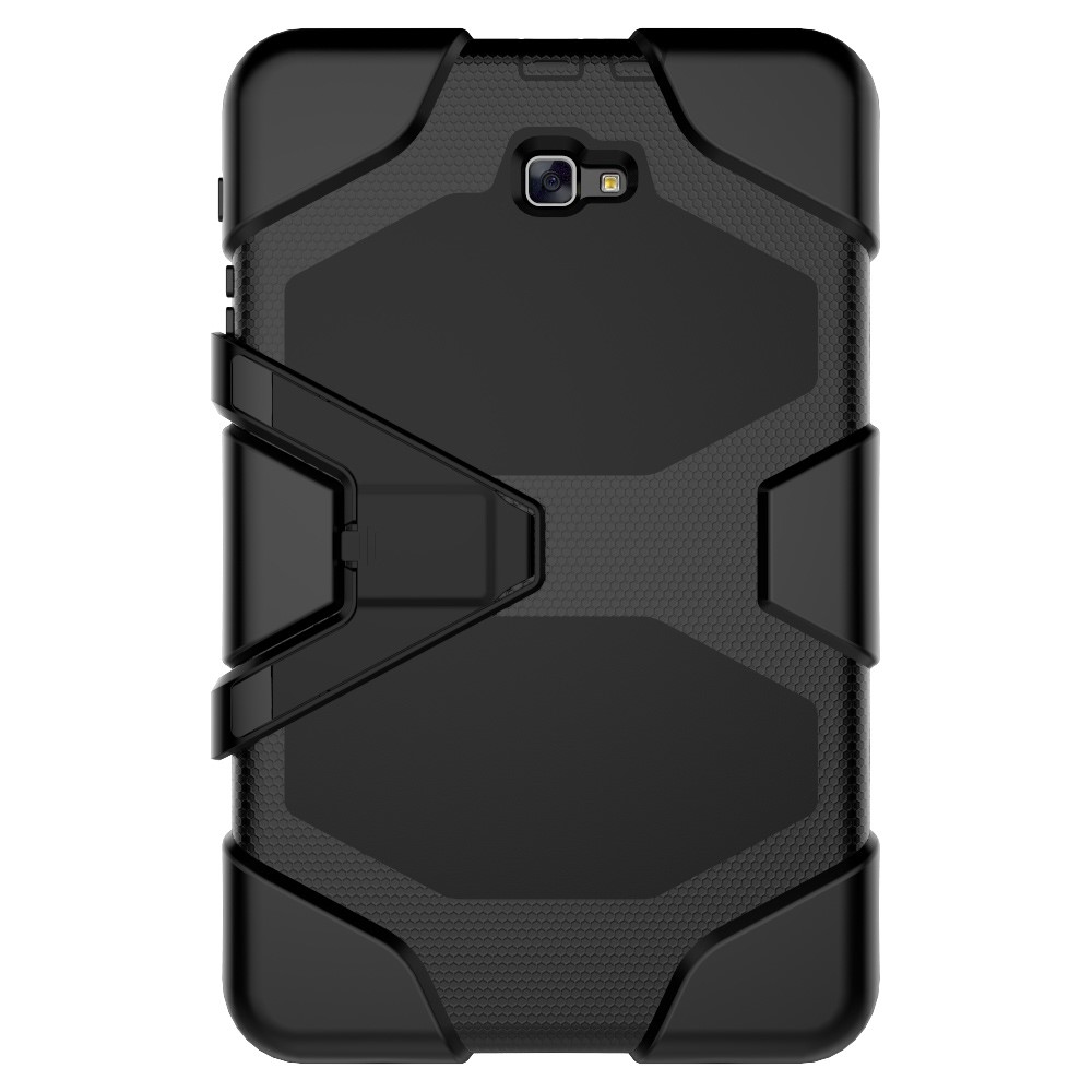 Samsung Galaxy Tab A 10.1 (2016) Snap On Outdoor Silikon Schutz Case Hülle - Schwarz