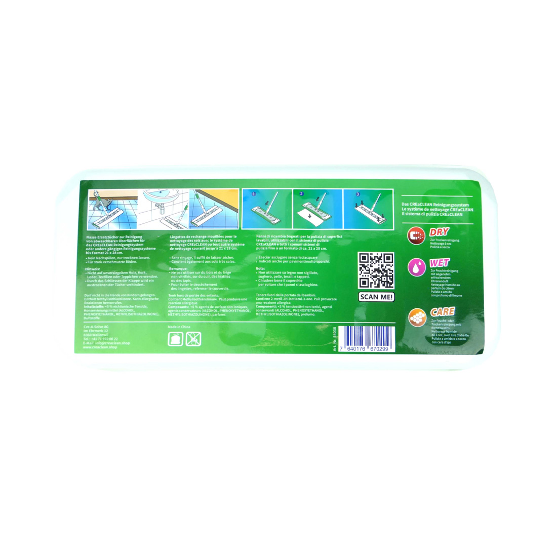 CREaCLEAN ULTRA WET L Ersatztücher 20 Stk