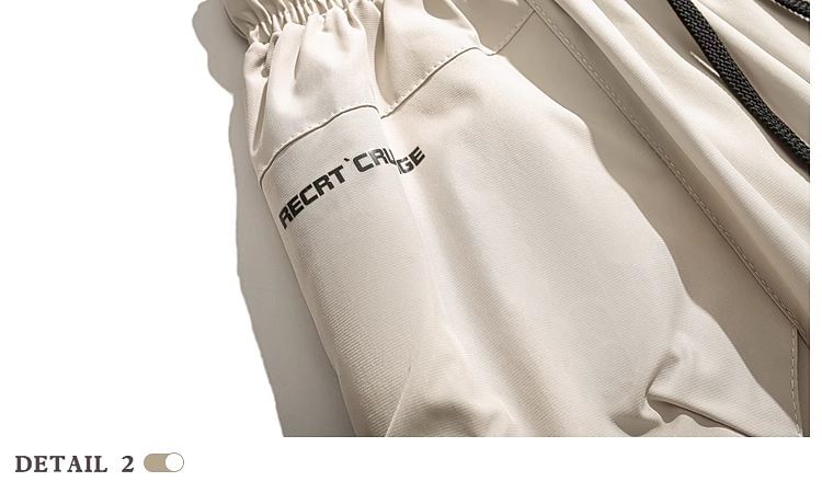 purplelouve - Cargoshorts met trekkoord en letters