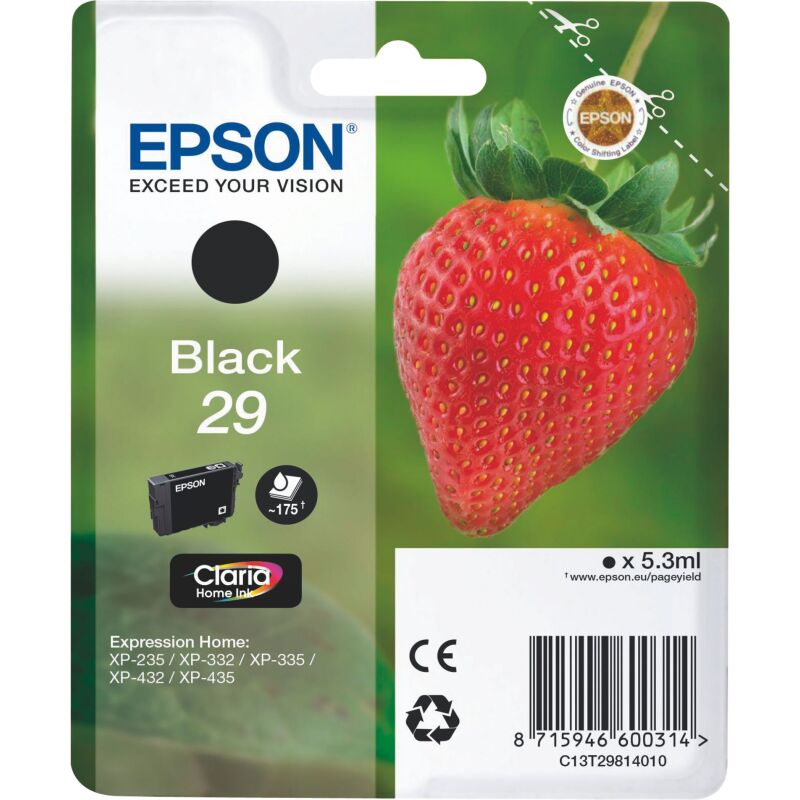 Epson 29 cartouche noire pour imprimante jet d'encre