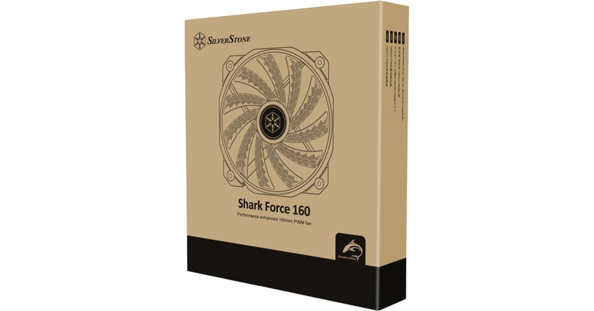 SilverStoneShark Force 160 case fan  (Zwart, 160 x 160 x 27 mm, PWM)