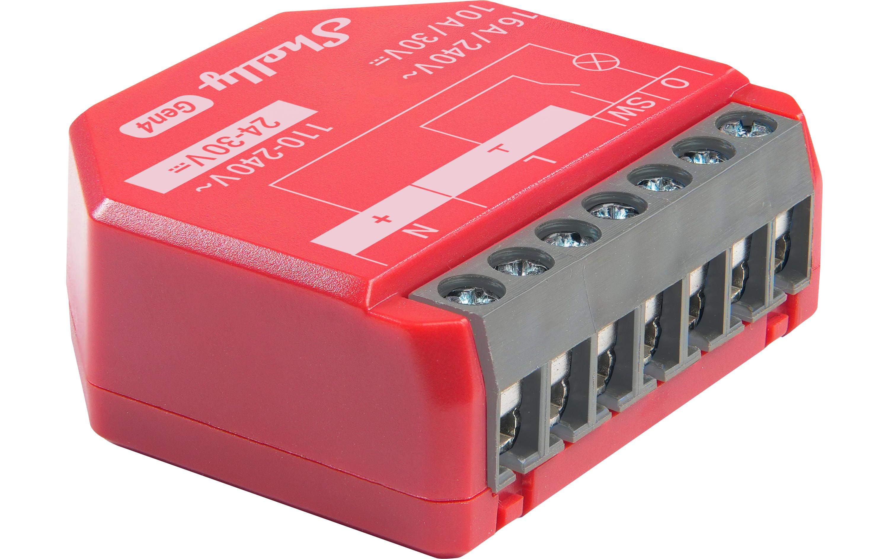 WLAN-Schaltaktor 1PM Gen4 Rot, 16 AWi-Fi-gesteuerter, intelligenter Schalter