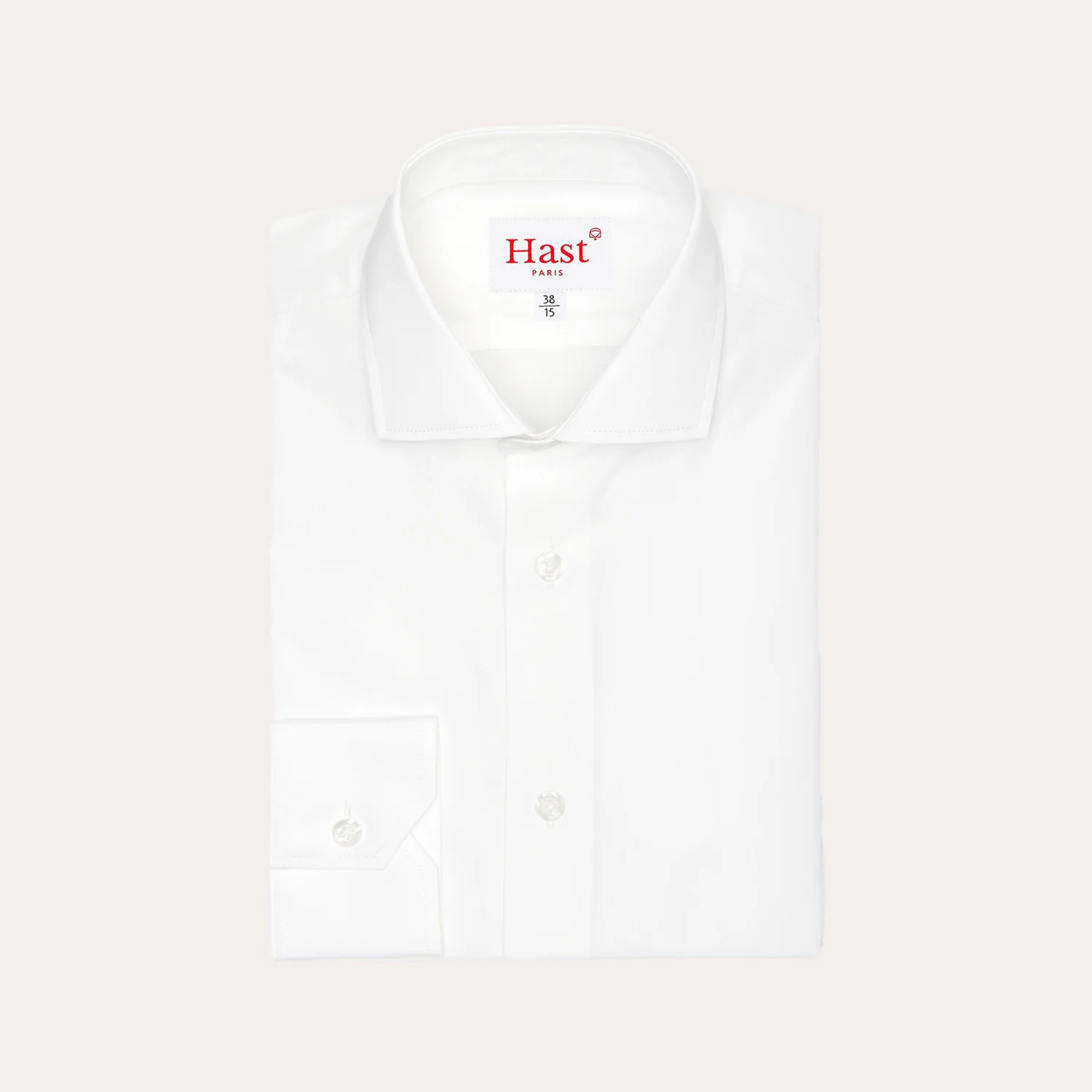 Fitted shirt in white double-twisted poplin