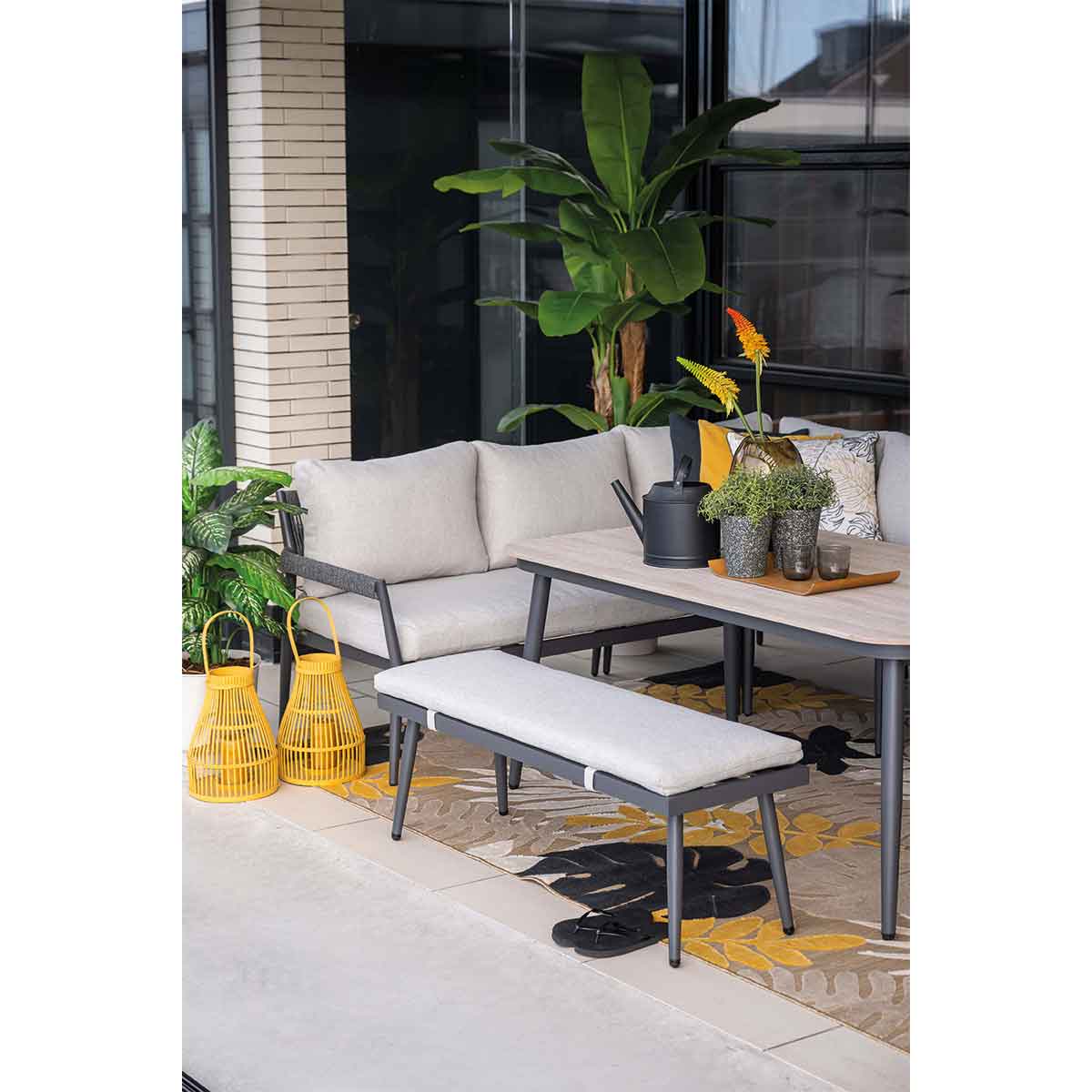 Garden Impressions Tineo donker grijs - 6-delig - loungediningset