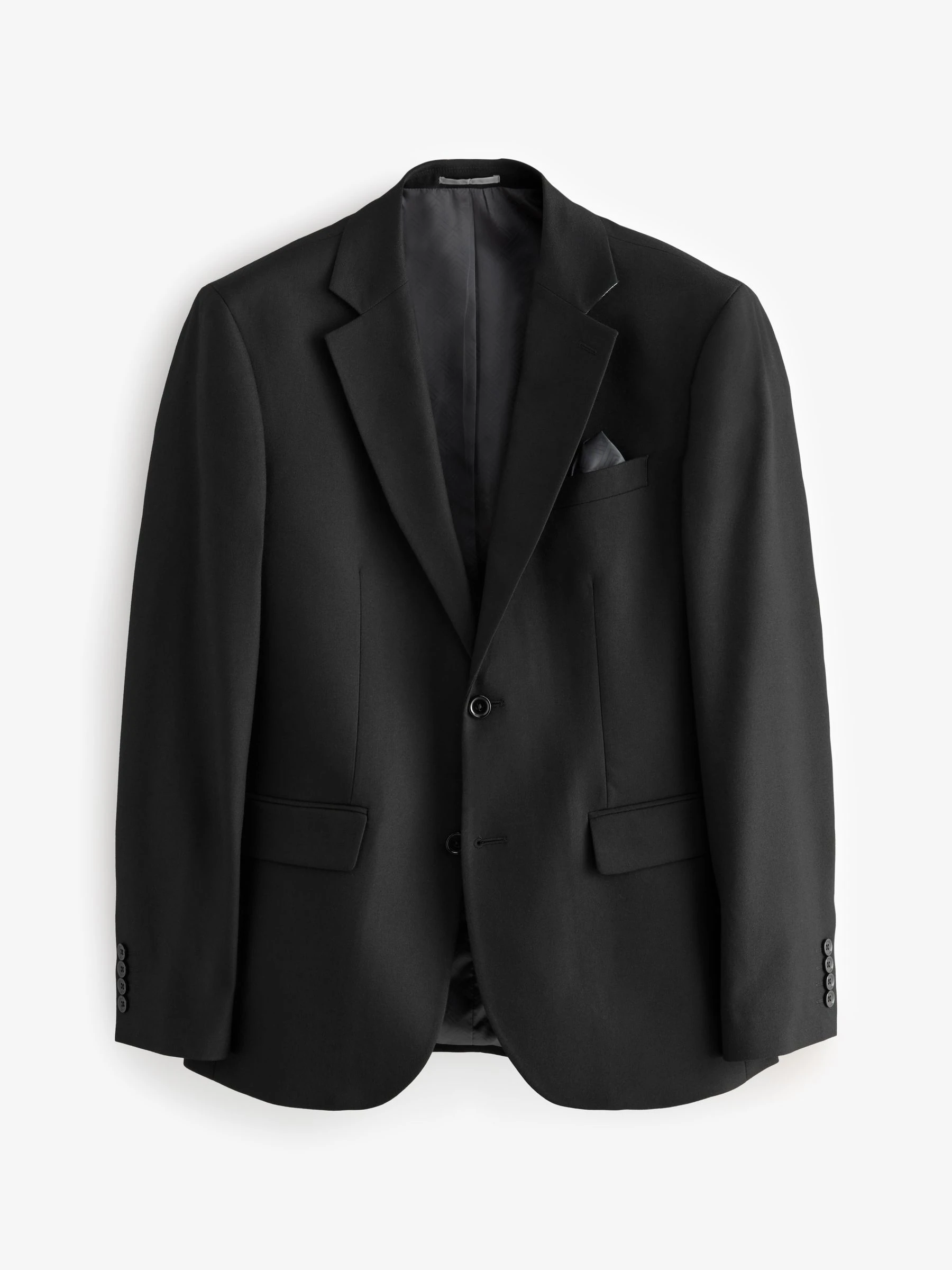 Zwart - Slim-fit flanellen colbert