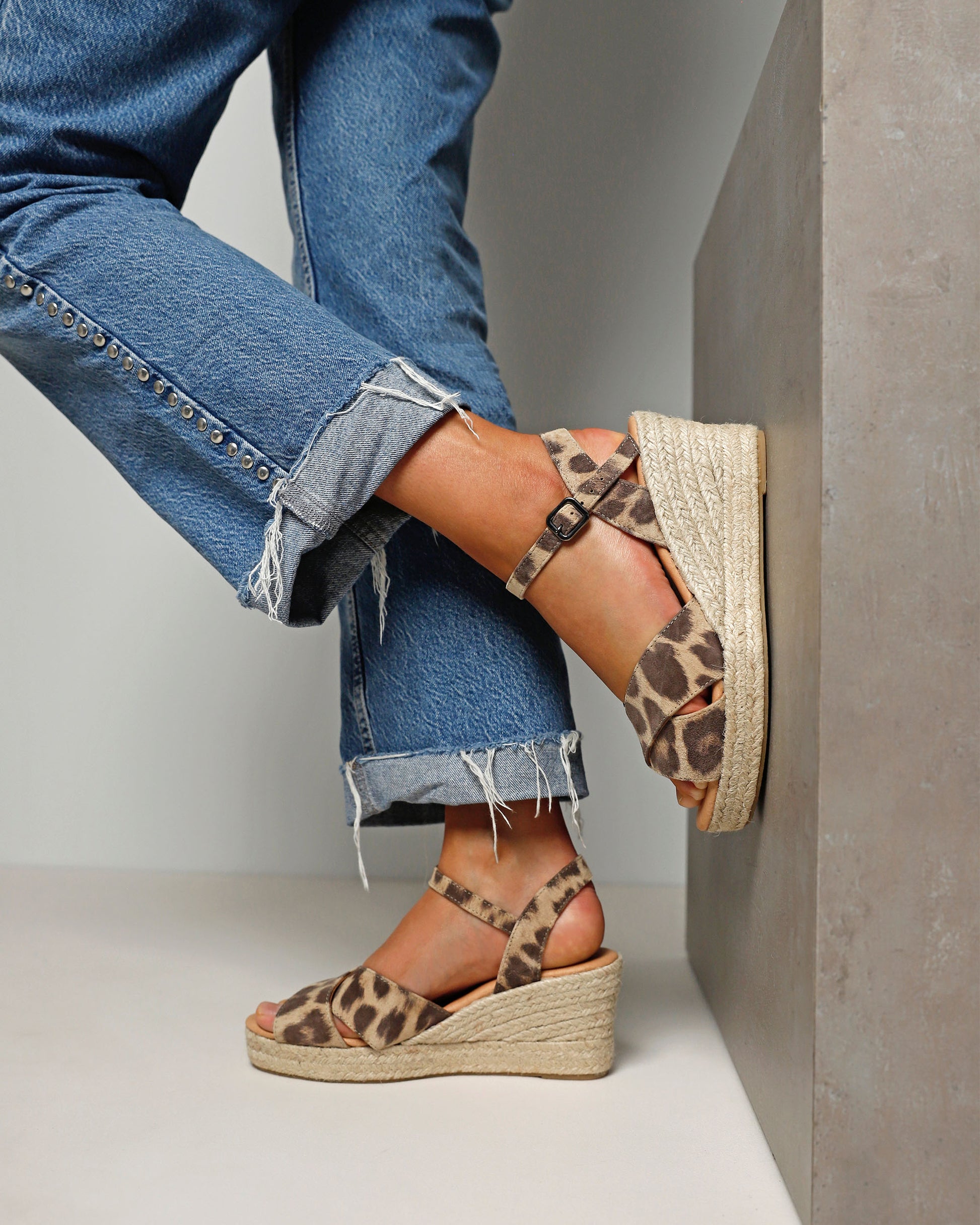 VIA VAI luipaardprint espadrilles Luisa Tiana