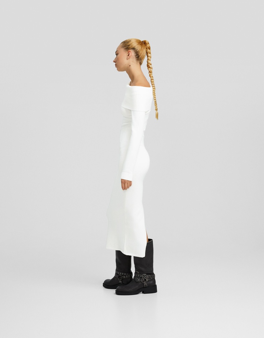 Vestido midi Bardot